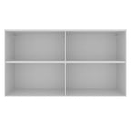 Armário Aéreo Madesa Glamy 120 cm 2 Portas com Vidro Branco/Crema