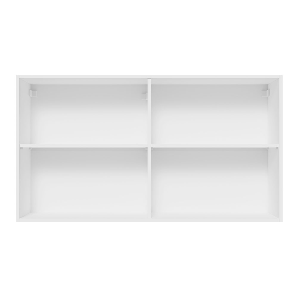 Armário Aéreo Madesa Glamy 120 cm 2 Portas Branco