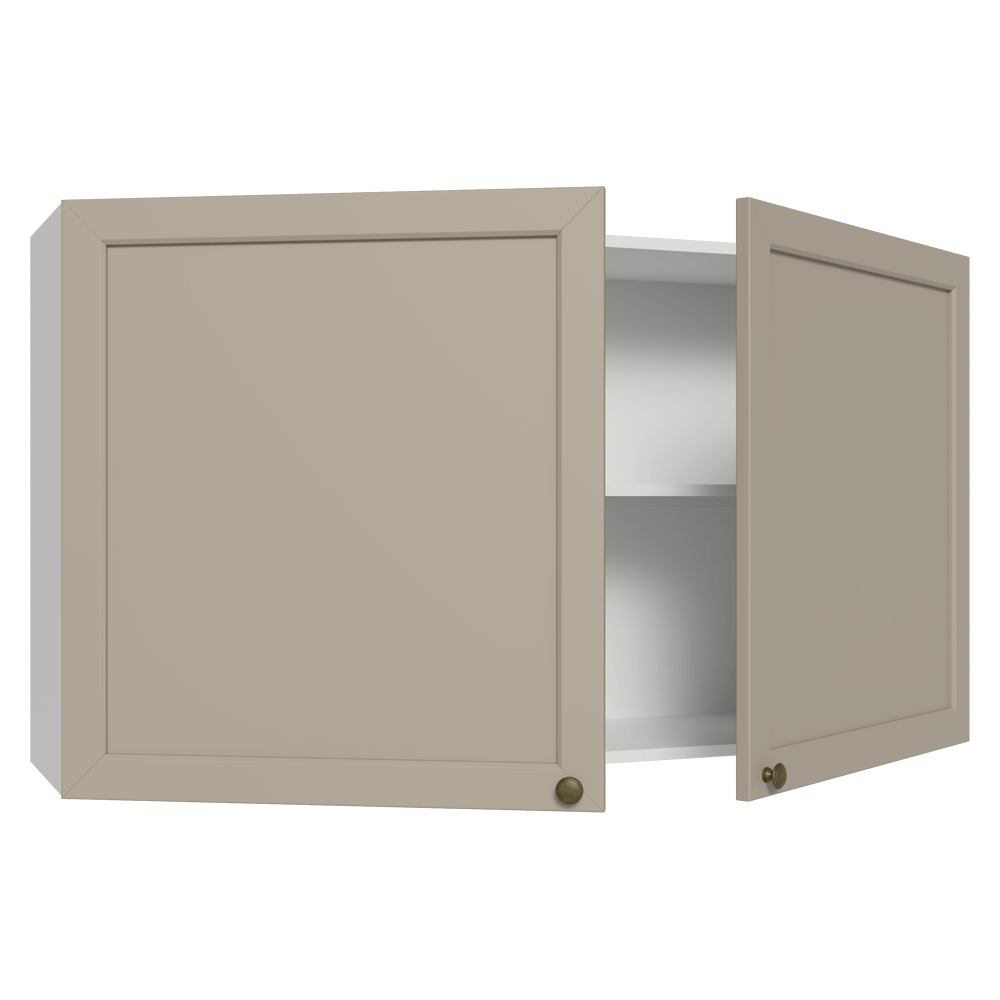 Armário Aéreo 120 cm 2 Portas Branco/Crema Vik Madesa