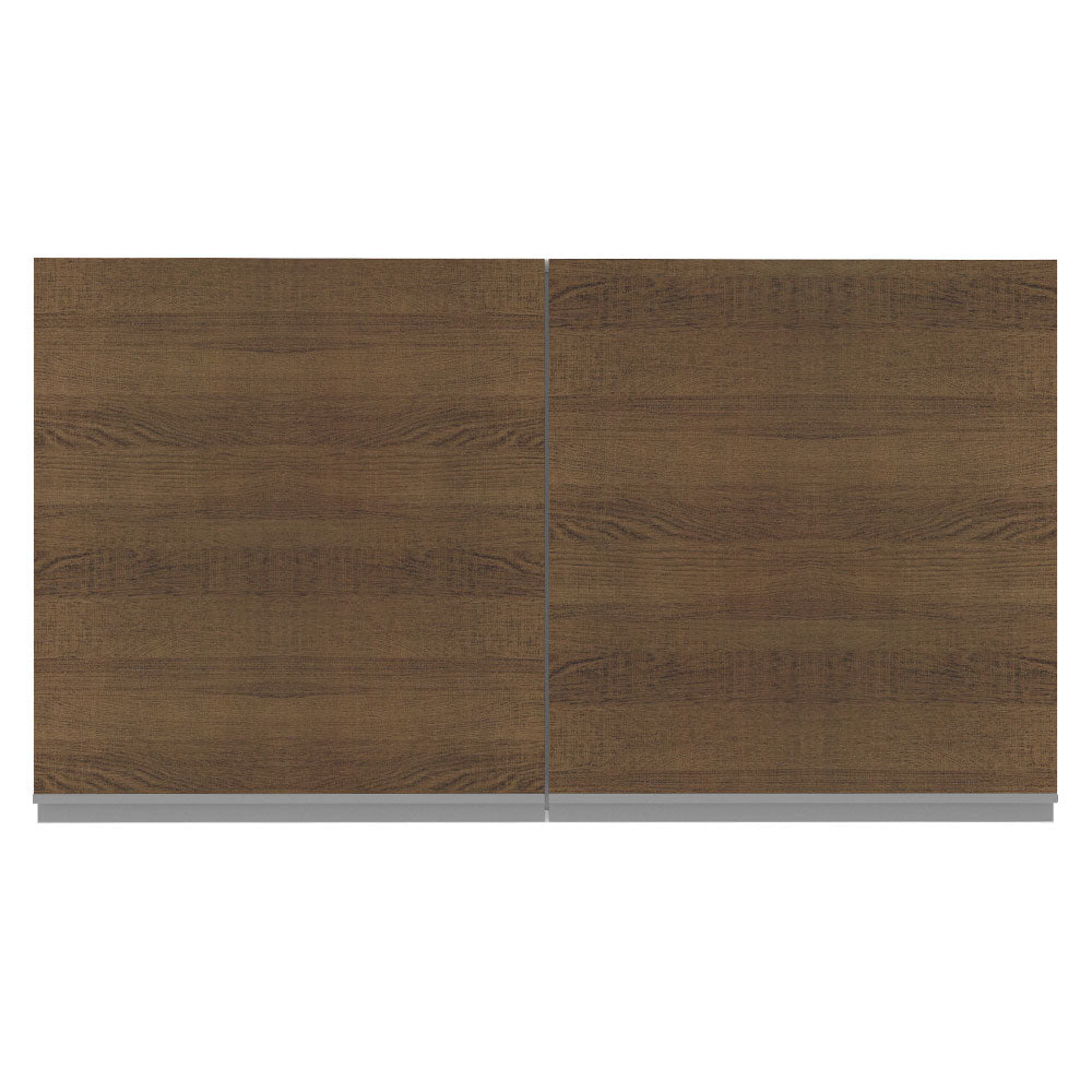 Armário Aéreo Madesa Acordes 100% MDF 120 cm 2 Portas Branco/Rustic