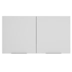 Armário Aéreo Madesa Stella 120 cm 2 Portas Rustic/Branco