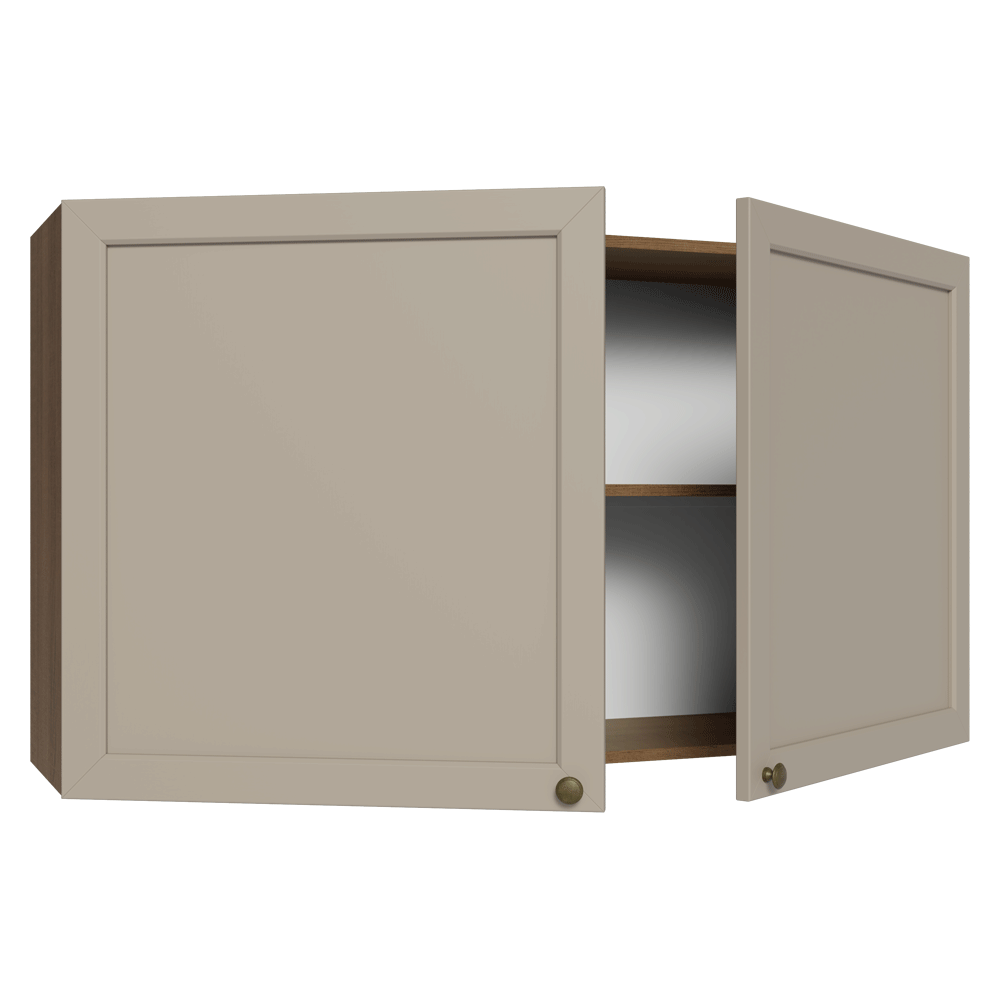 Armário Aéreo 120 cm 2 Portas Rustic/Crema Vik Madesa