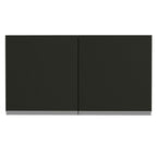 Armário Aéreo Madesa Glamy 120 cm 2 Portas Rustic/Preto
