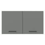 Armário Aéreo Madesa Agata 120 cm 2 Portas Rustic/Cinza