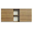 Armário Aéreo Madesa Glamy 150 cm 2 Portas e 2 Nichos Rustic