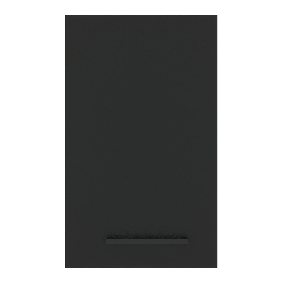 Armário Aéreo Madesa Agata 40 cm 1 Porta Branco/Preto