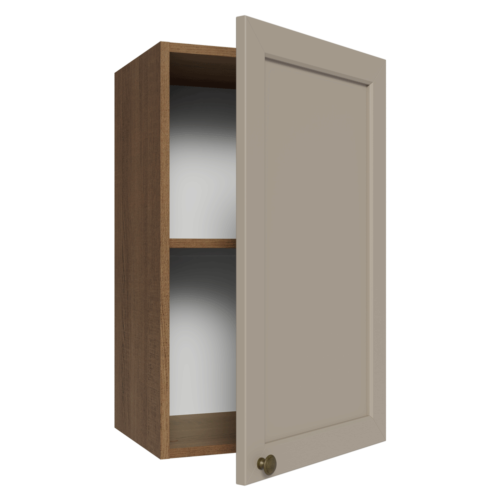 Armário Aéreo 40 cm 1 Porta Rustic/Crema Vik Madesa