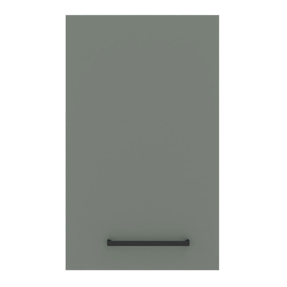 Armário Aéreo Madesa Agata 40 cm 1 Porta Branco/Cinza