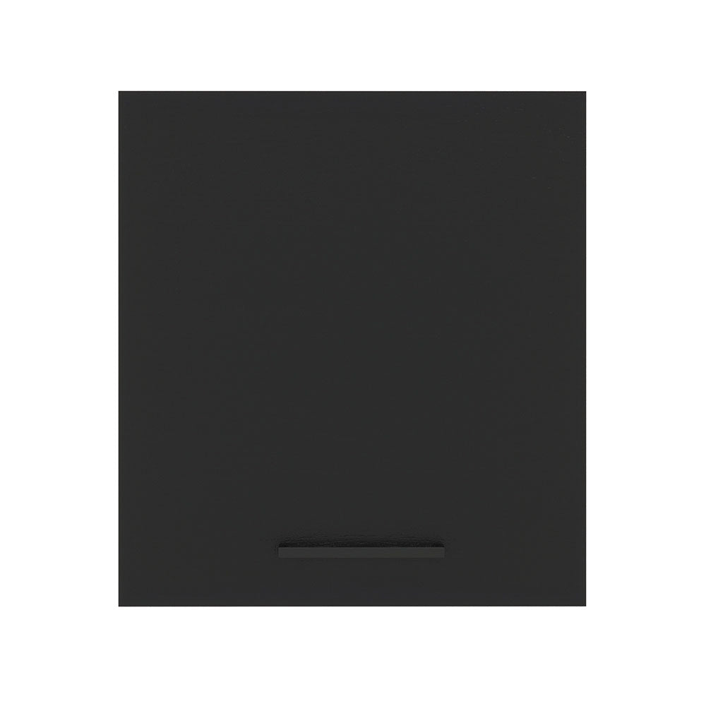 Armário Aéreo Madesa Agata 60 cm 1 Porta Branco/Preto