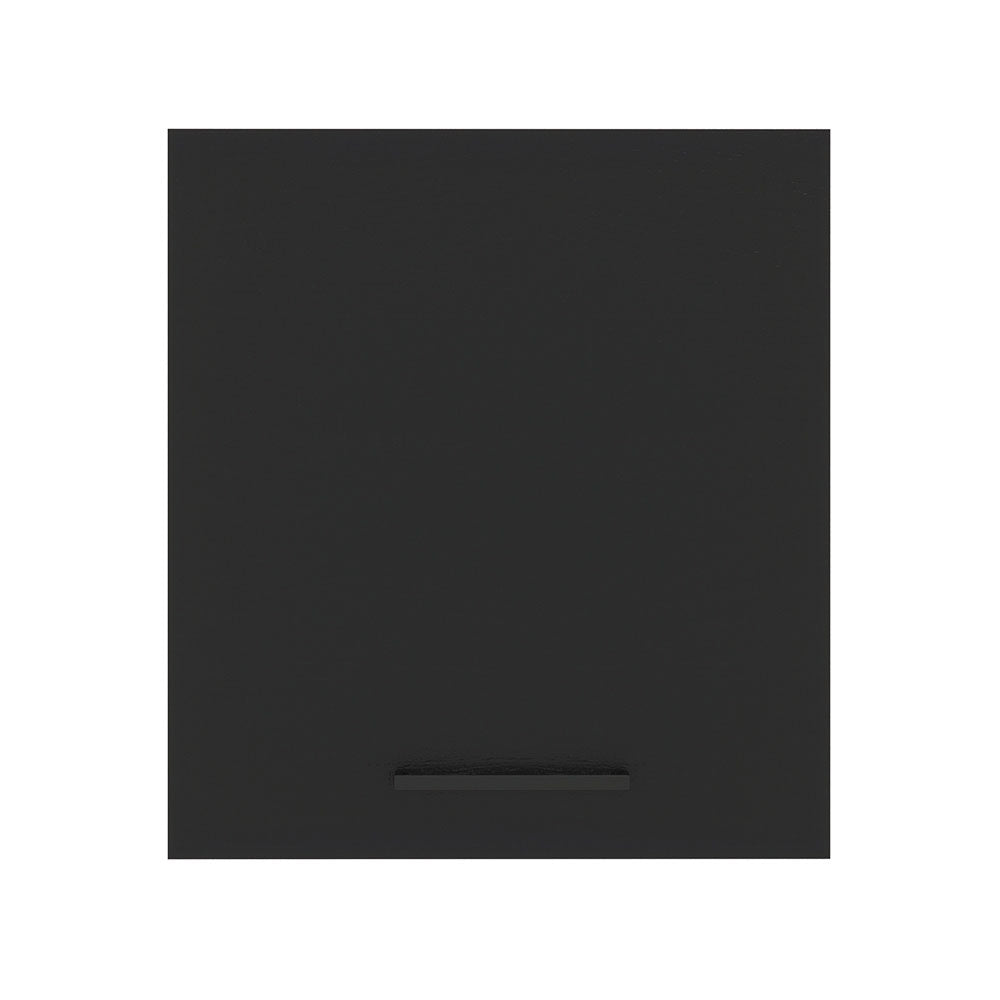 Armário Aéreo Madesa Agata 60 cm 1 Porta Rustic/Preto