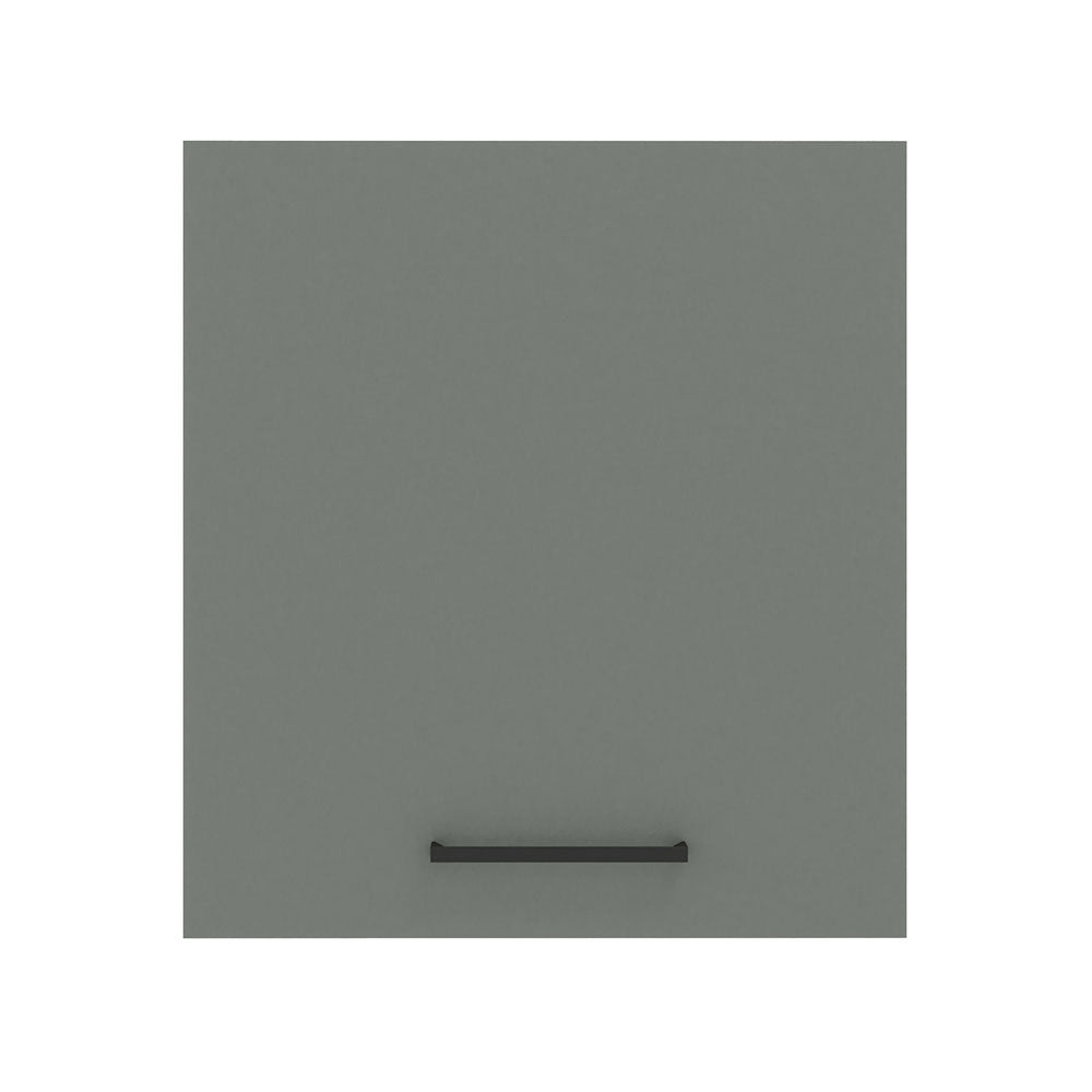 Armário Aéreo Madesa Agata 60 cm 1 Porta Branco/Cinza