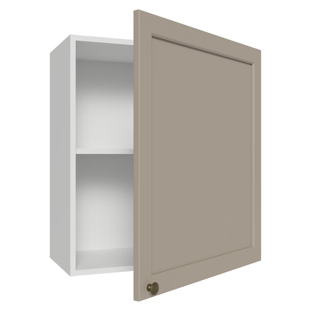 Armário Aéreo 60 cm 1 Porta Branco/Crema Vik Madesa