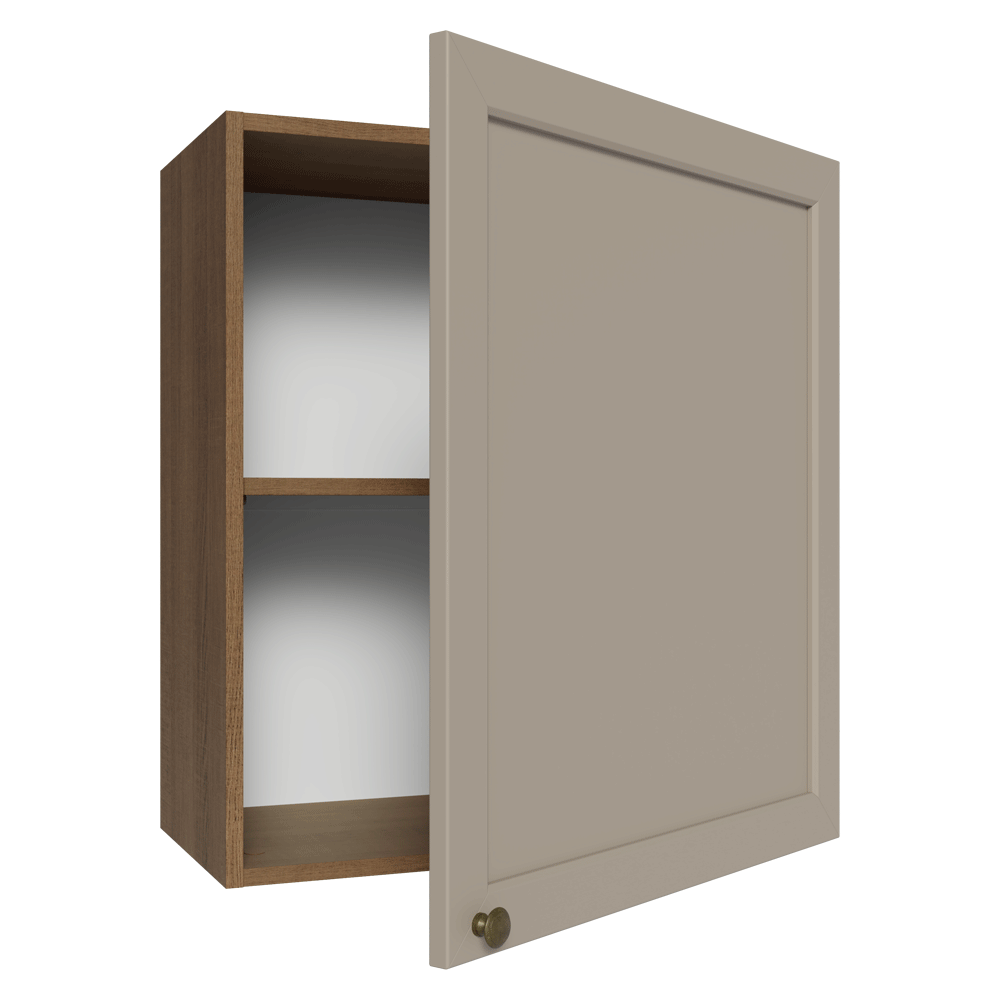 Armário Aéreo 60 cm 1 Porta Rustic/Crema Vik Madesa