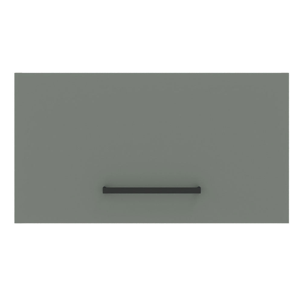 Armário Aéreo Madesa Agata 60 cm 1 Porta Basculante Branco/Cinza