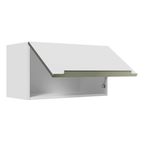 Armário Aéreo Madesa Lux 60 cm 1 Porta Basculante Branco/Branco Veludo