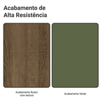 Armário Aéreo 60 cm 1 Porta Basculante Rustic/Verde Vik Madesa