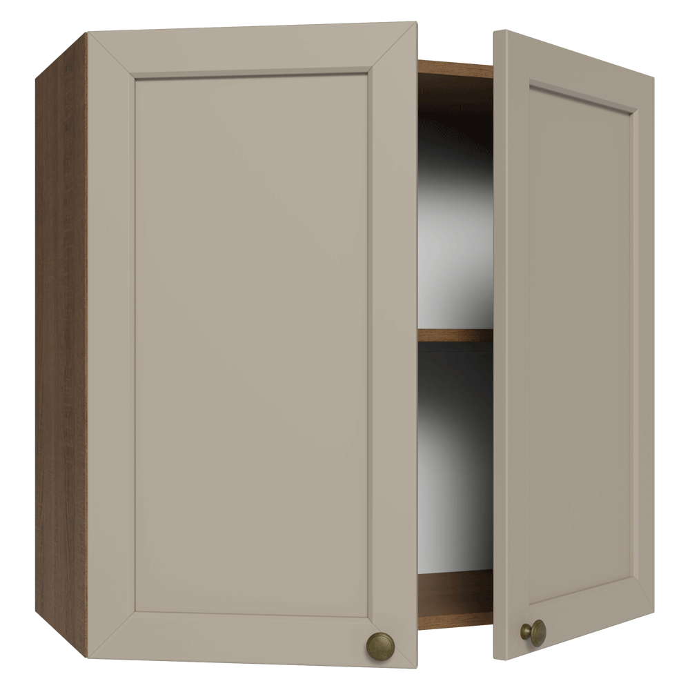 Armário Aéreo 70 cm 2 Portas Rustic/Crema Vik Madesa