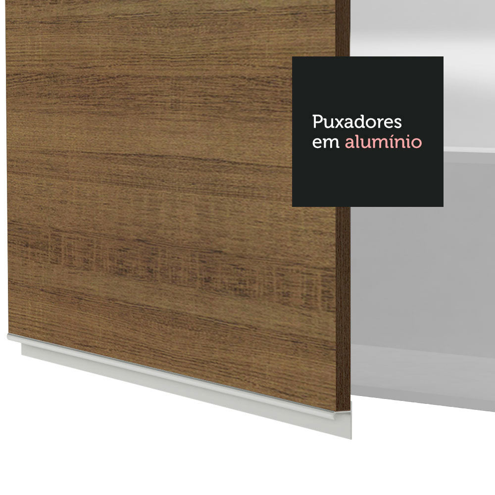 Armário Aéreo 70 cm 2 Portas Branco/Rustic Glamy Madesa