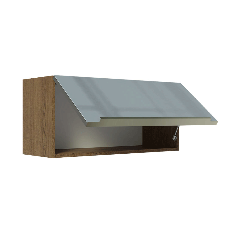 Armário Aéreo 70 cm 1 Porta Rustic/Cinza Lux Madesa
