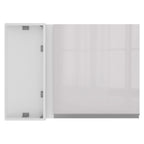 Armário Aéreo de Canto Madesa Acordes 100% MDF 1 Porta Branco Brilho