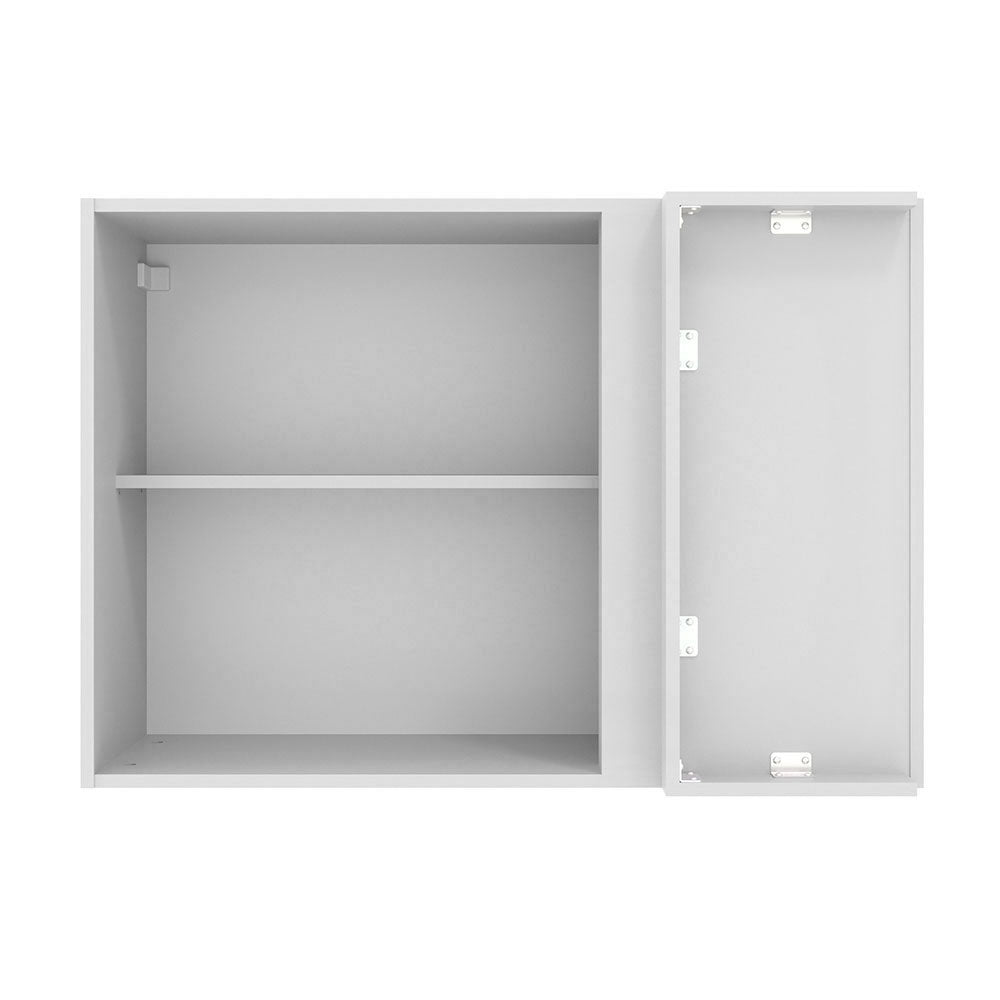 Armário Aéreo de Canto Madesa Agata 1 Porta - Branco