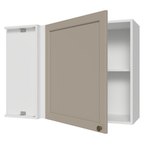 Armário Aéreo de Canto 1 Porta Branco/Crema Vik Madesa