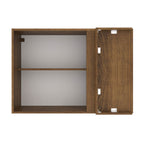 Armário Aéreo de Canto Madesa Agata 1 Porta Rustic/Branco