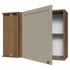 Armário Aéreo de Canto 1 Porta Rustic/Crema Vik Madesa