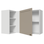 Armário Aéreo de Canto Para Linha 60 cm de Profundidade Branco/Crema Vik Madesa