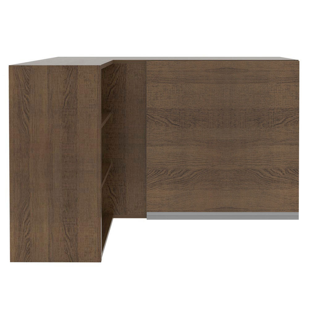 Armário Aéreo de Canto Madesa Glamy 1 Porta para linha de 60 cm de profundidade Rustic
