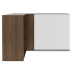 Armário Aéreo de Canto Madesa Glamy 1 Porta para linha de 60 cm de profundidade Rustic/Branco
