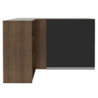 Armário Aéreo de Canto Madesa Glamy 1 Porta para linha de 60 cm de profundidade Rustic/Preto
