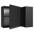 Armário Aéreo de Canto 1 Porta e Adega Preto Nice Madesa