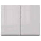 Armário Aéreo Madesa Acordes 100% MDF 80 cm 2 Portas Branco Brilho