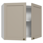Armário Aéreo 80 cm 2 Portas Branco/Crema Vik Madesa