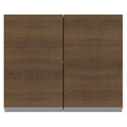 Armário Aéreo Madesa Acordes 100% MDF 80 cm 2 Portas Branco/Rustic