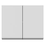 Armário Aéreo Madesa Glamy 80 cm 2 Portas Rustic/Branco