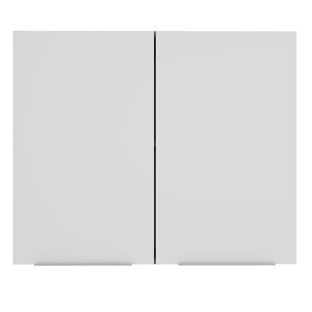 Armário Aéreo Madesa Stella 80 cm 2 Portas Rustic/Branco