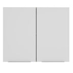 Armário Aéreo Madesa Stella 80 cm 2 Portas Rustic/Branco