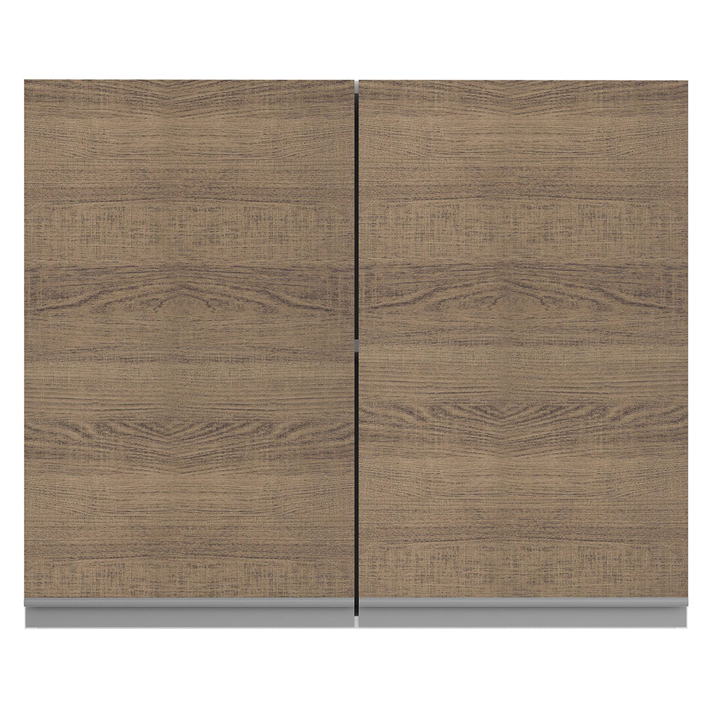 Armário Aéreo Madesa Glamy 80 cm 2 Portas Branco/Rustic