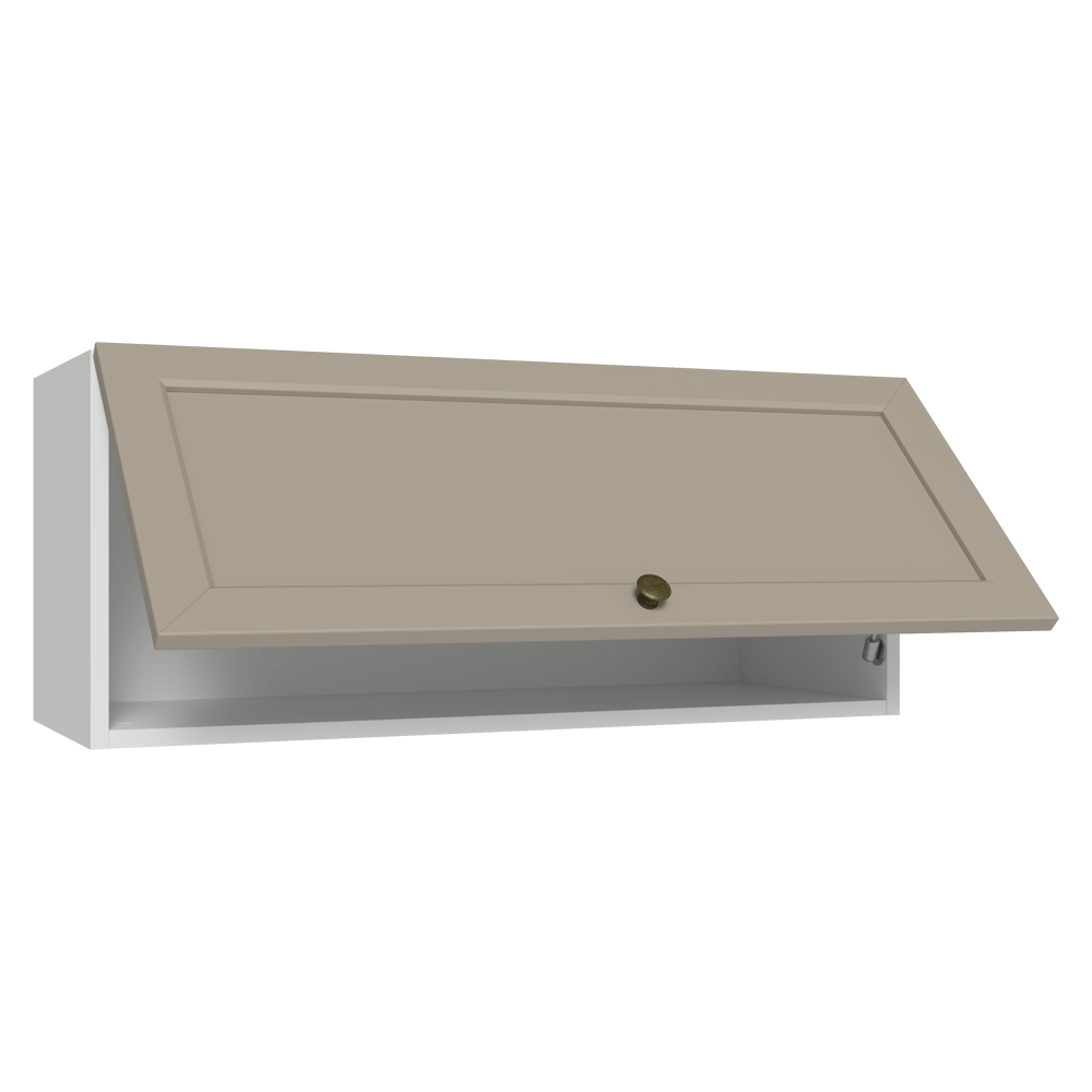 Armário Aéreo 80 cm 1 Porta Basculante Branco/Crema Vik Madesa