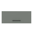 Armário Aéreo Madesa Agata 80 cm 1 Porta Basculante Branco/Cinza