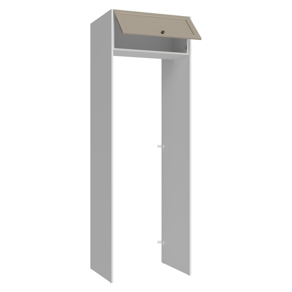 Porta-Geladeira 73 cm 1 Porta Basculante Branco/Crema Vik Madesa