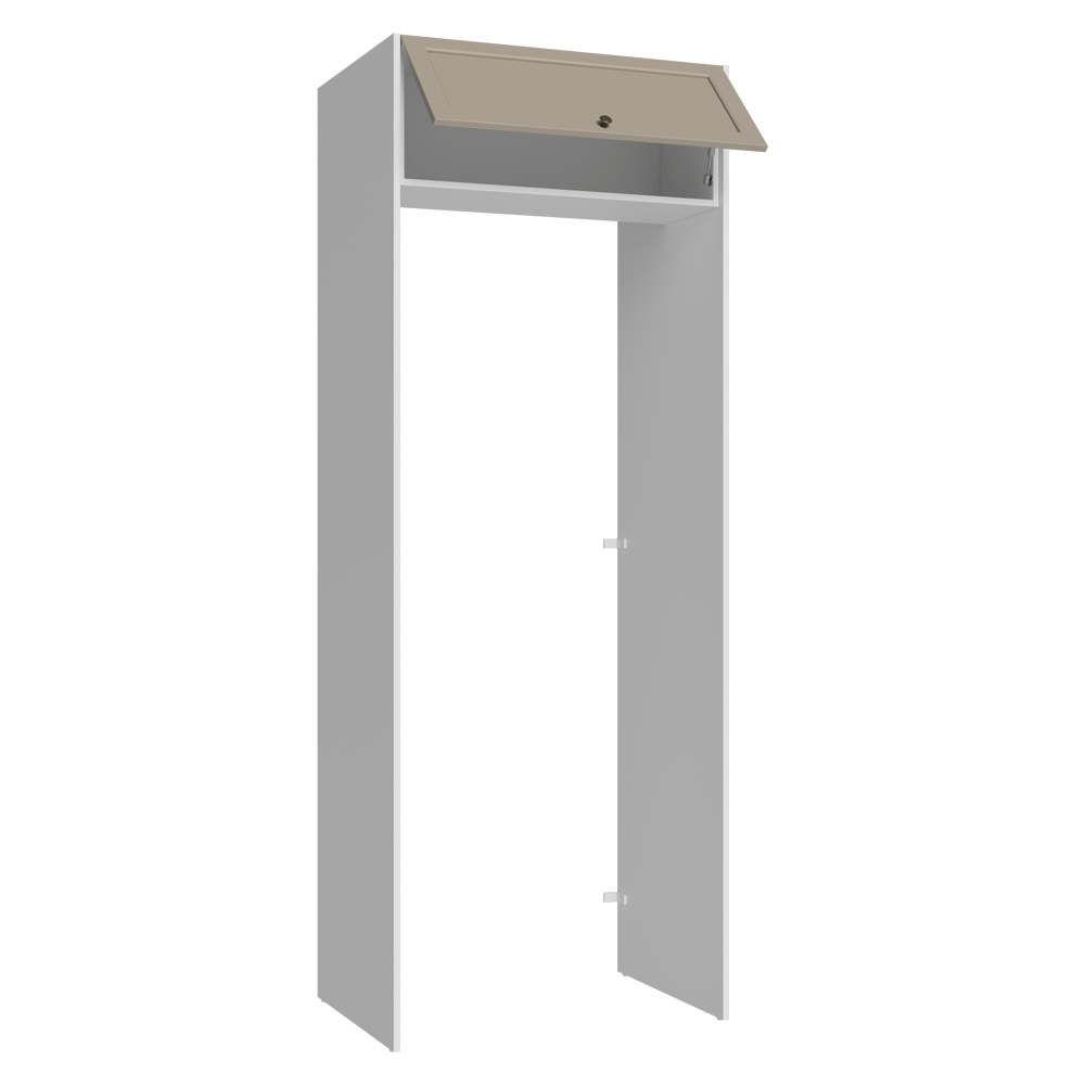 Porta-Geladeira 83 cm 1 Porta Basculante Branco/Crema Vik Madesa