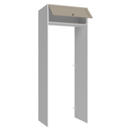 Porta-Geladeira 83 cm 1 Porta Basculante Branco/Crema Vik Madesa