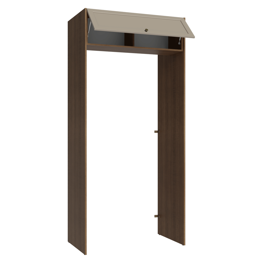 Porta-Geladeira 103 cm 1 Porta Basculante Rustic/Crema Vik Madesa