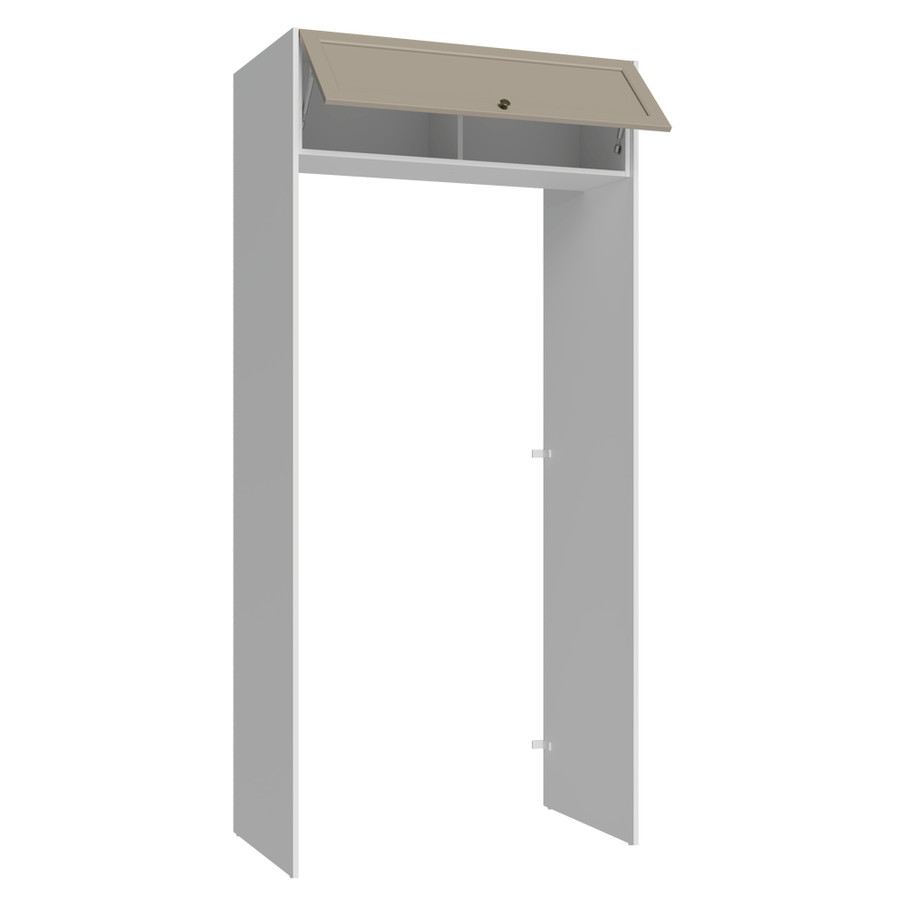 Porta-Geladeira 103 cm 1 Porta Basculante Branco/Crema Vik Madesa