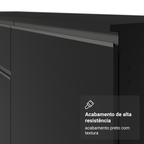 Armário de Cozinha Completa de Canto 405 cm Preto Nice Madesa 02