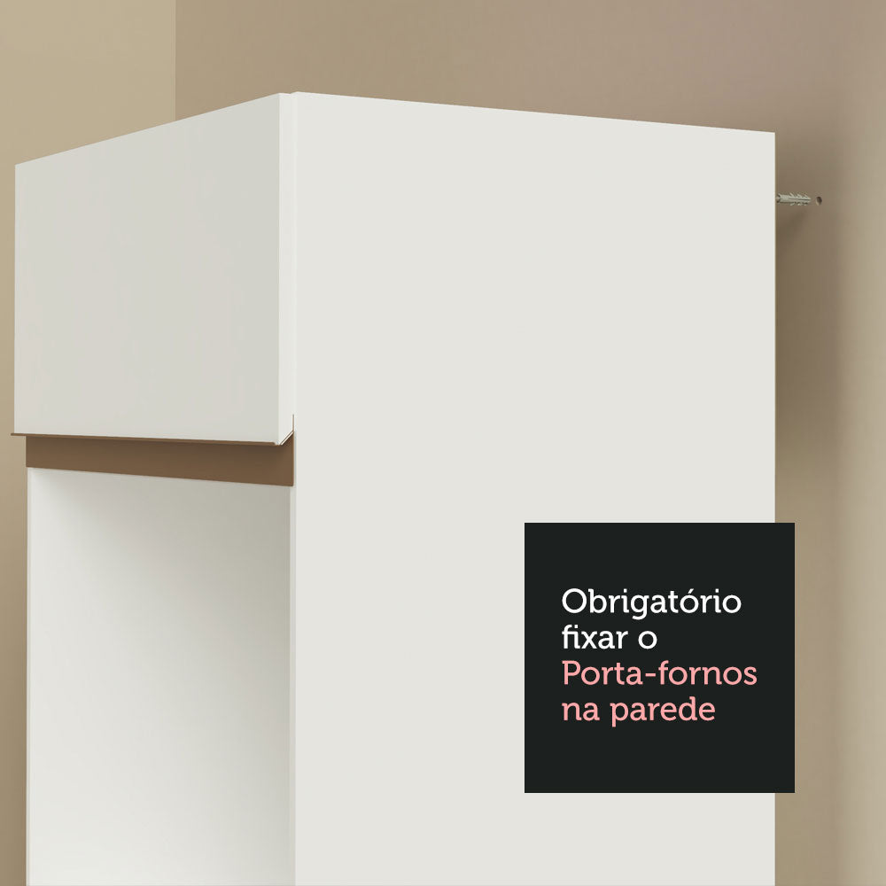 Armário de Cozinha Completa de Canto 402cm Branco Reims Madesa 01