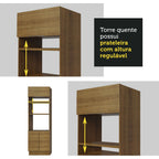 Armário de Cozinha Completa de Canto 489cm Rustic Stella Madesa